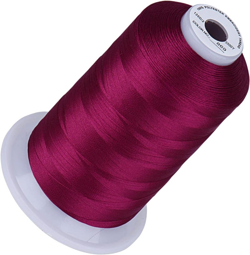 simthread 5500Yds Embroidery Thread, 5000M High-Yardage 40WT 100% Polyester Thread – 170+ Vivid Colors, High-Speed Rated – Compatible with Brother, Singer, Janome & More - Royal Purple 869 - Image 1